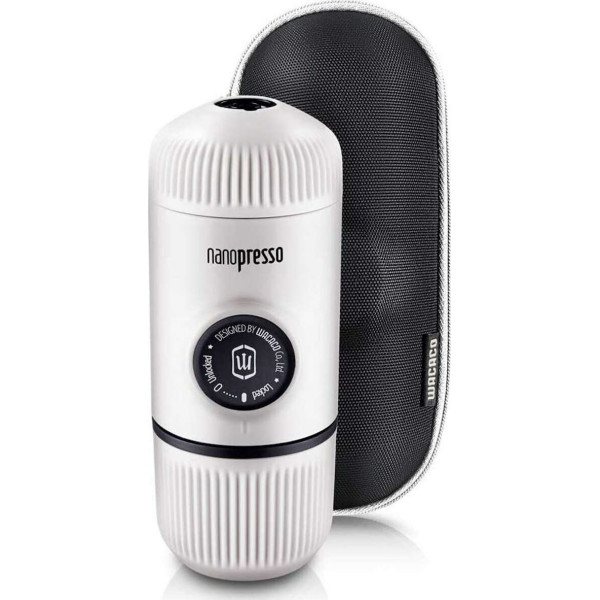 Wacaco Nanopresso Φορητή Μηχανή Espresso για Αλεσμένο Καφέ με Θήκη Μεταφοράς (Chill White)