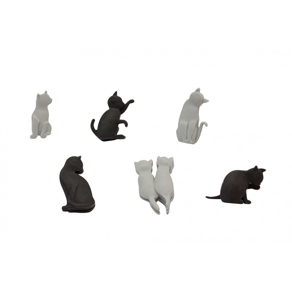 Winkee Διακριτικά Ποτηριών Γάτες (6τμχ)