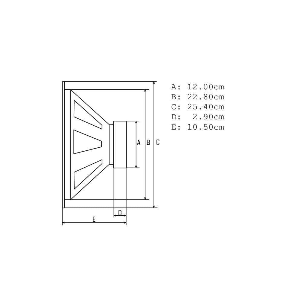 Woofer Σκληρού Κώνου 10" 8Ω 80W RMS - XS-25S