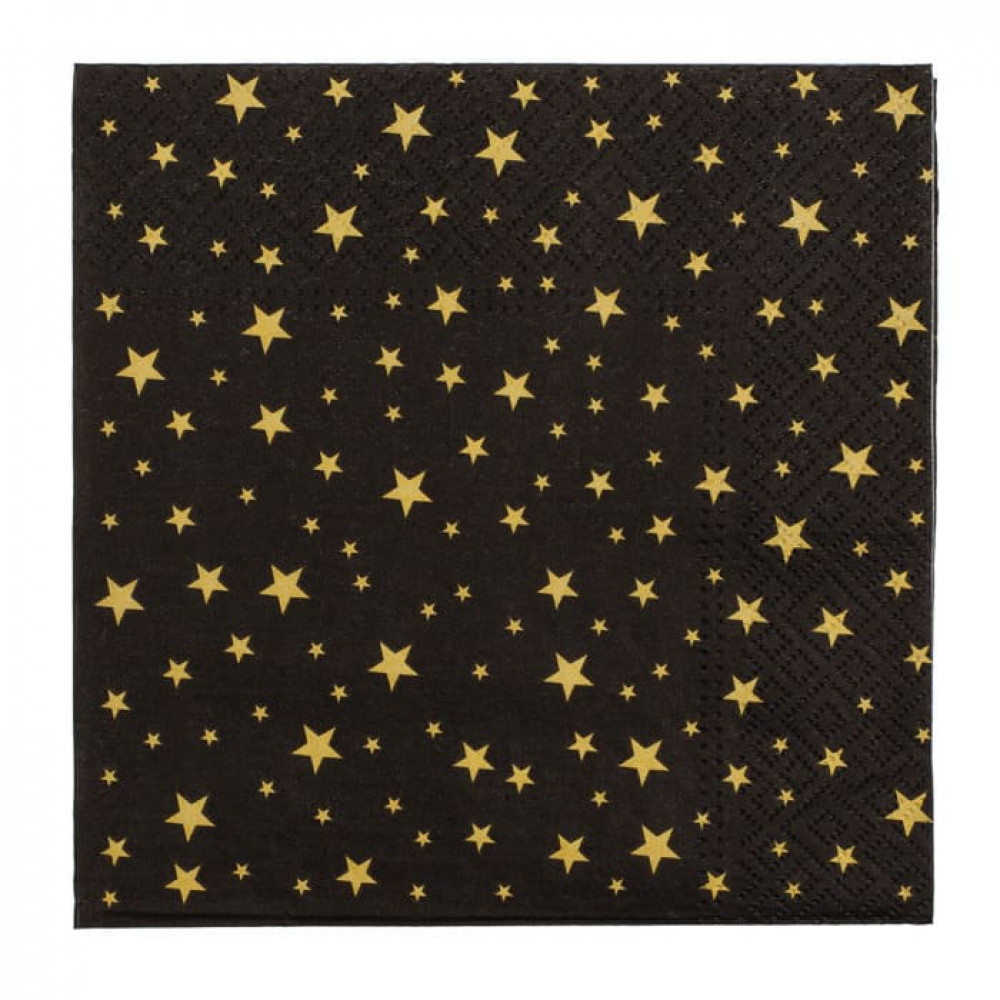 Χαρτοπετσέτες Golden Stars 33 x 33 cm (20 τμχ)