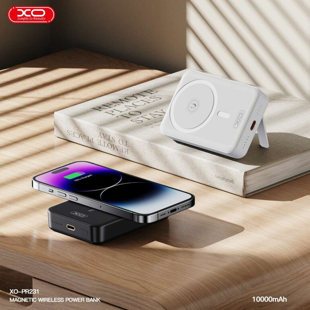 XO PR231 Magnetic Power Bank 10000mAh 15W PD20W Fast Charging (Μαύρο)