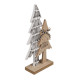 Χριστουγεννιάτικα Ξύλινα Δέντρα Merry Christmas 2 Λευκό-Μαύρο (11 x 5 x 25,5 cm)