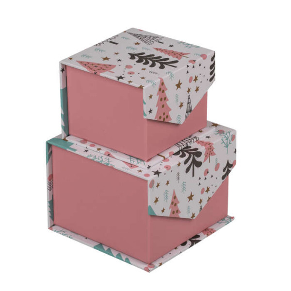 Χριστουγεννιάτικα Χάρτινα Κουτιά Δώρων (2 τμχ)
