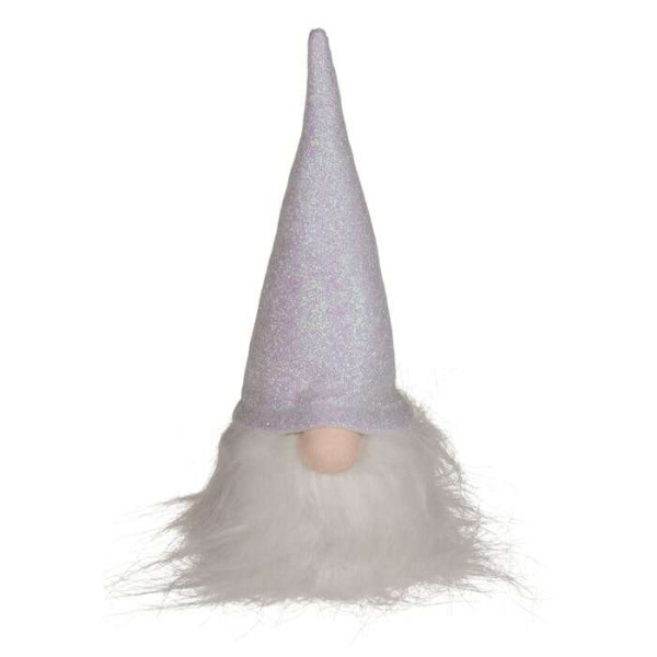 Χριστουγεννιάτικη Υφασμάτινη Φιγούρα Νάνος με LED (Λευκό)