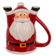 Χριστουγεννιάτικη Κούπα Κεραμική Upside Down "Santa" 300ml (Κόκκινο)