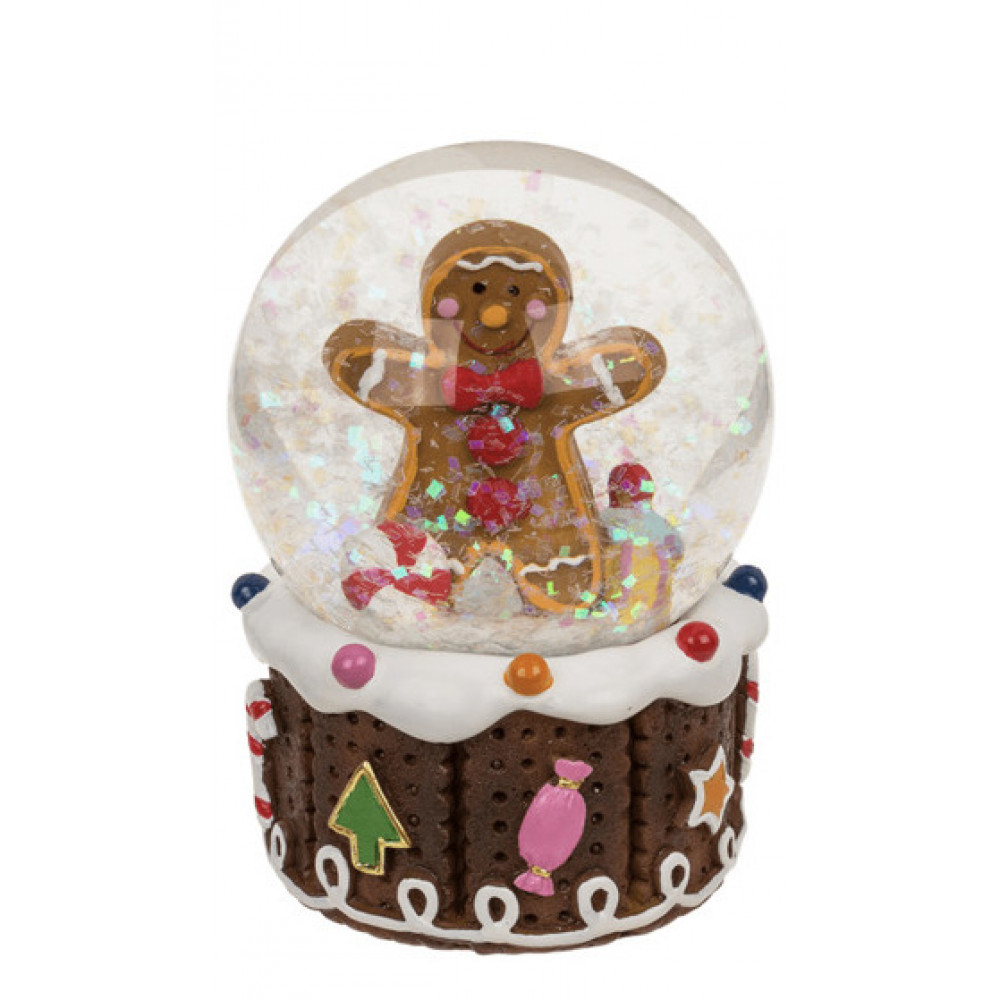 Χριστουγεννιάτικη Χιονόμπαλα Gingerbread Boy (4.5 x 4.5 cm)