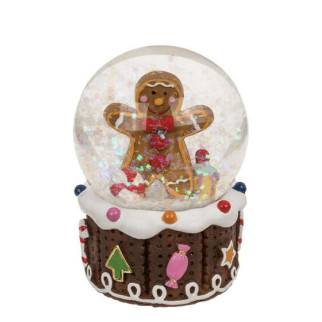 Χριστουγεννιάτικη Χιονόμπαλα Gingerbread Boy (4.5 x 4.5 cm)