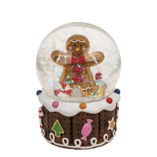 Χριστουγεννιάτικη Χιονόμπαλα Gingerbread Boy (4.5 x 4.5 cm)