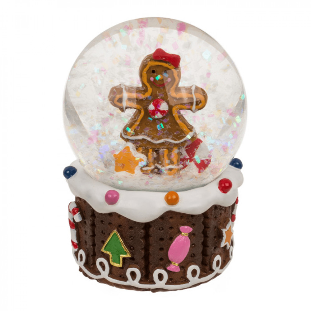 Χριστουγεννιάτικη Χιονόμπαλα Gingerbread Girl (4.5 x 4.5 cm)