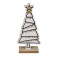 Χριστουγεννιάτικo Διακοσμητικό Ξύλινο Δέντρο Λευκό (12 x 5 x 25,5 cm)