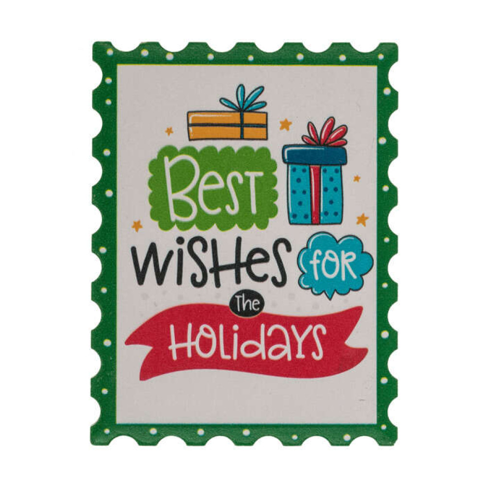 Χριστουγεννιάτικο Κεραμικό Μαγνητάκι 6 x 8 cm Best Wishes