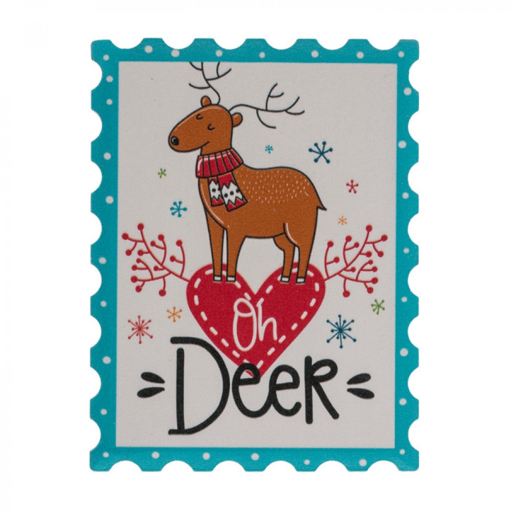 Χριστουγεννιάτικο Κεραμικό Μαγνητάκι 6 x 8 cm Oh Deer