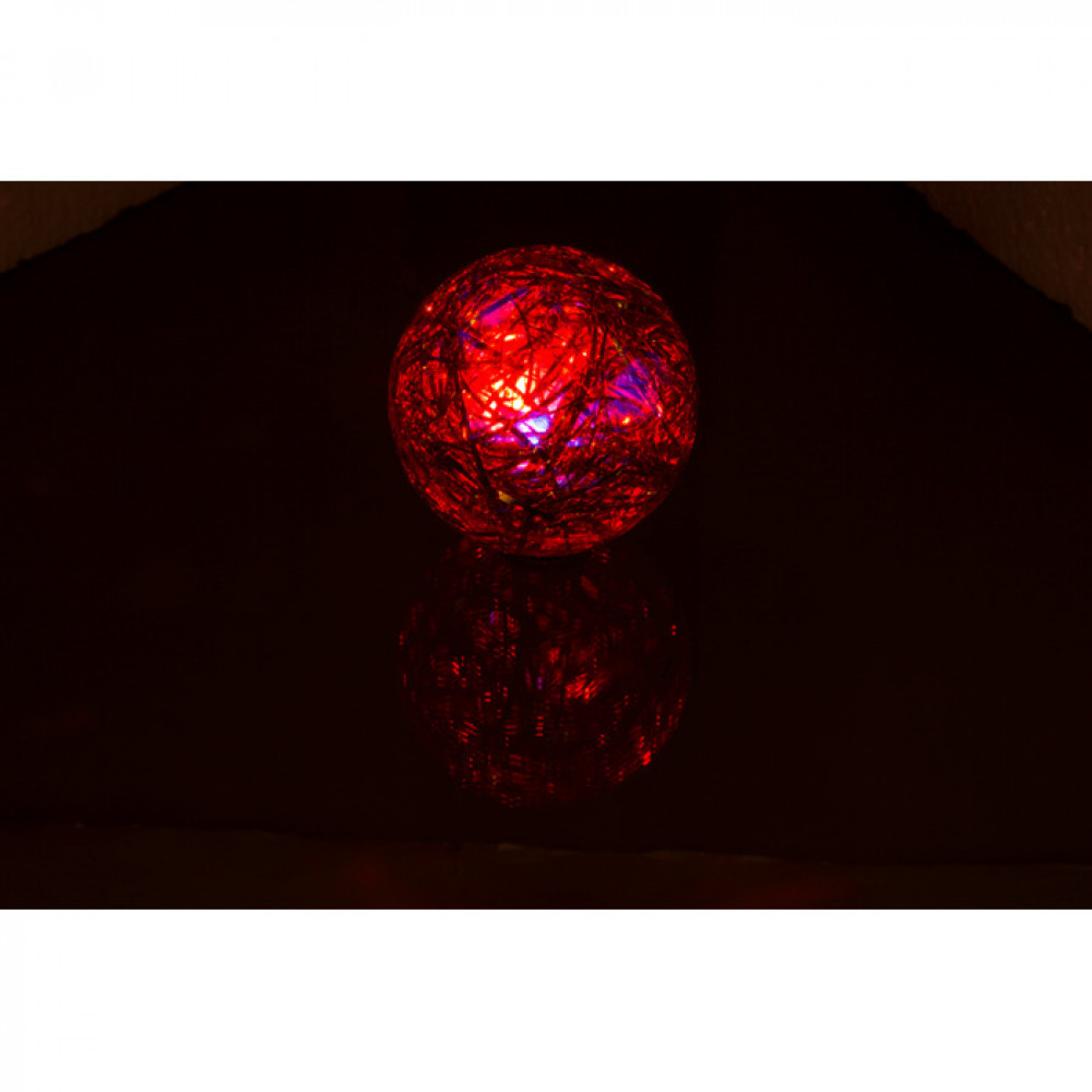 Χριστουγεννιάτικο Τρελομπαλάκι με Φως 6,5 cm - Κόκκινο