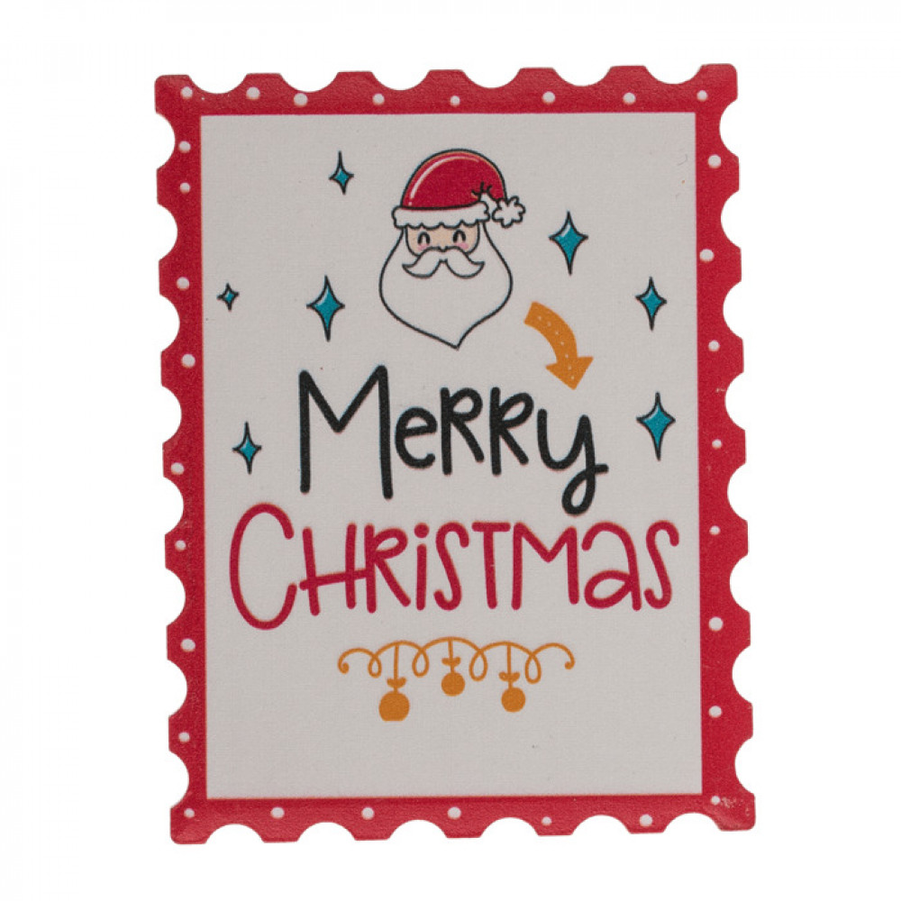 Χριστουγεννιάτικο Κεραμικό Μαγνητάκι 6 x 8 cm Merry Christmas