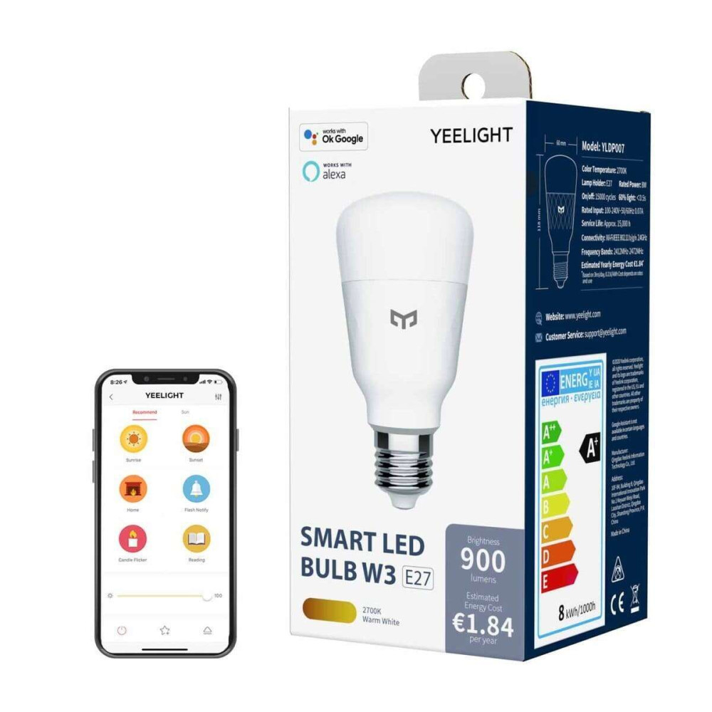 Xiaomi Yeelight Smart Led Dimmable W3 Λάμπα 8W E27 2700k (YLDP007)