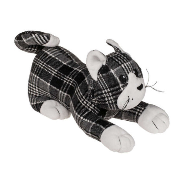 Υφασμάτινο Στοπ Πόρτας Door Stopper - Γατάκι Καρό