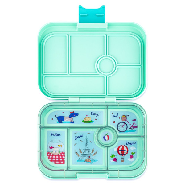 Yumbox Original Φαγητοδοχείο με 6 χωρίσματα (Serene Aqua - Paris)